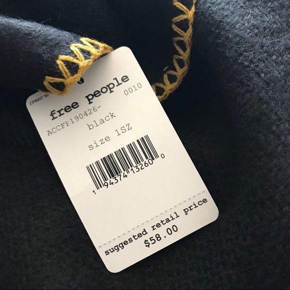 Free People Black Oversized Scarf - Picture 5 of 5